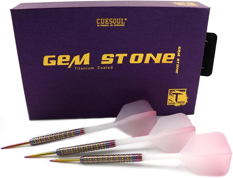 Cuesoul Gem Stone 21g/22g Steel Tip Darts (90% Tungsten)